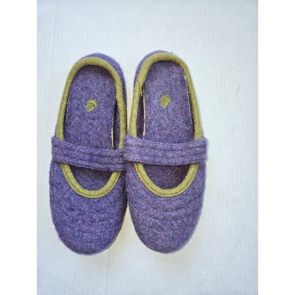 Acorn Women's Mary Merino Wool Non-Slip Slipper Plum Ice Size 8 - Picture 3 of 8